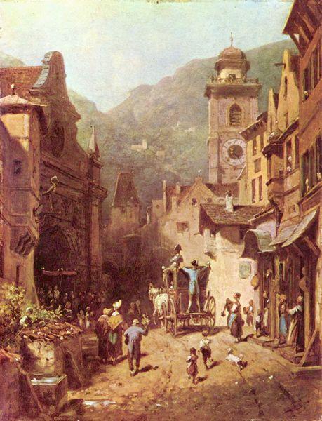 Carl Spitzweg Der Besuch des Landesvaters